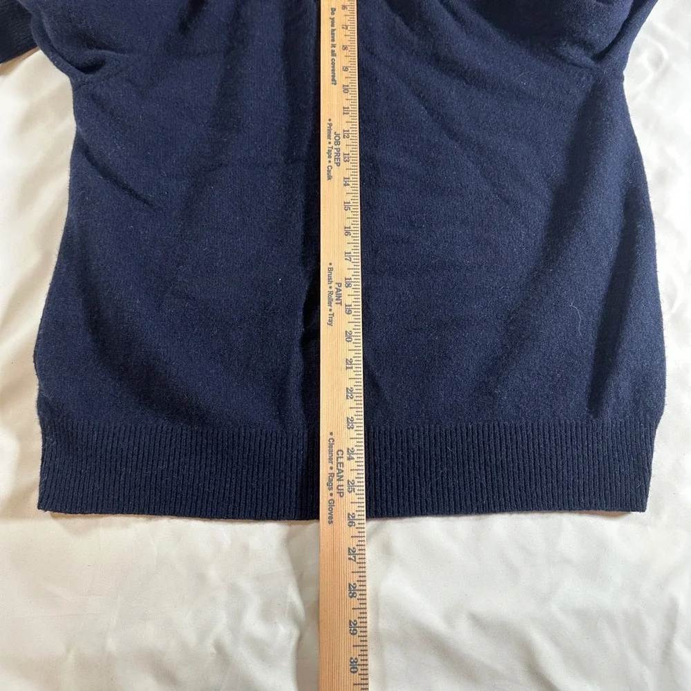 J.Crew Mens XXL‎ Navy Blue 100% Lambswool Shawl Collar Button Sweater 21943